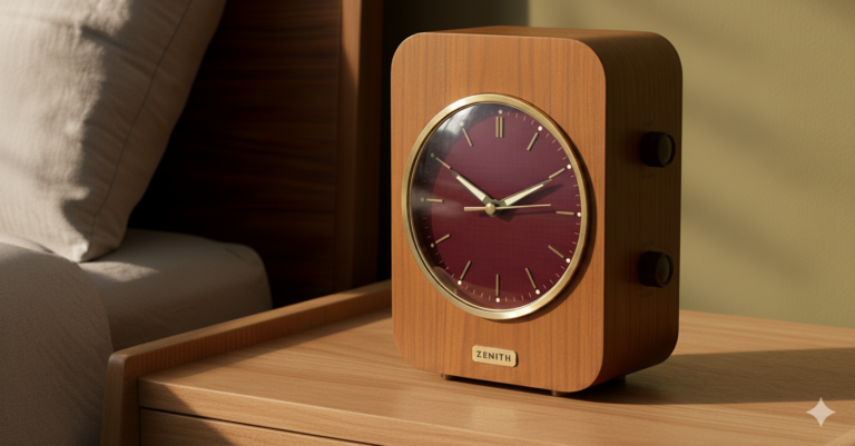 réveil zenith rouge bordeaux